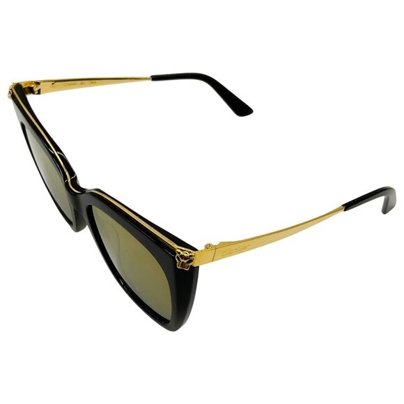 Cartier Black / Gold Panthère Light 55MM Round Sunglasses main image 5